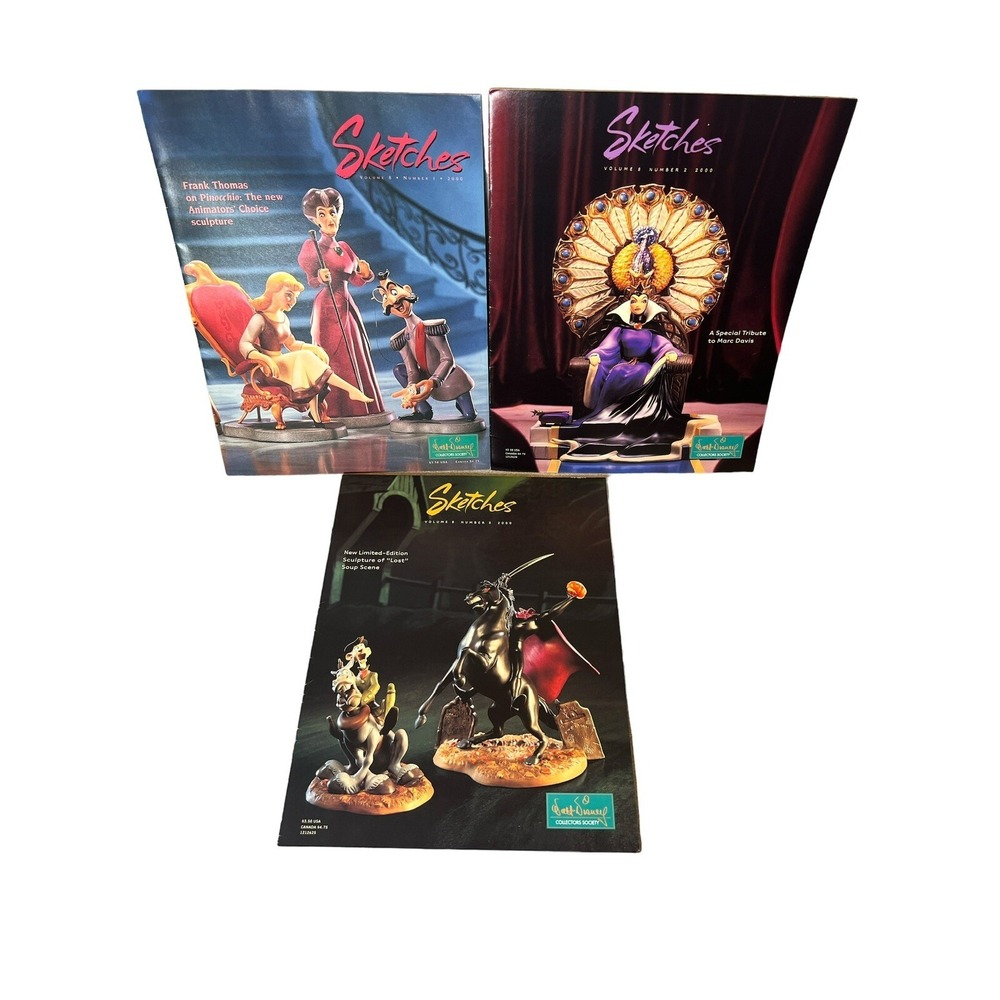 Vintage WDCC‎ Sketches Magazines lot of 21 1993-2000